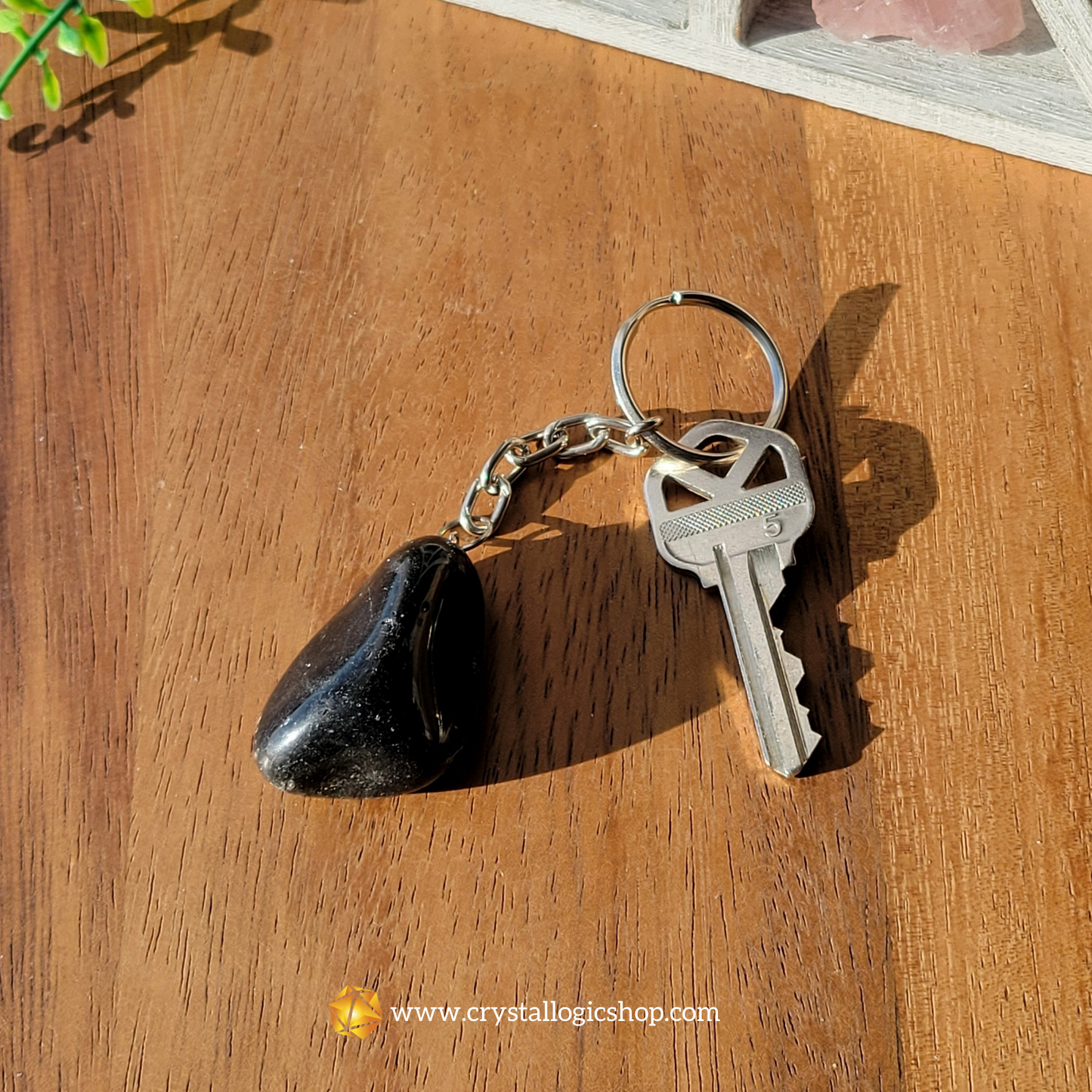 Black Obsidian Keychain